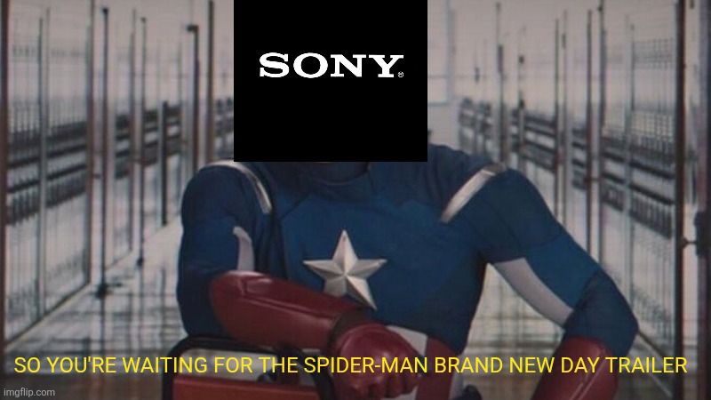 Spider-Man Brand New Day trailer when? | SO YOU'RE WAITING FOR THE SPIDER-MAN BRAND NEW DAY TRAILER | image tagged in memes,funny,marvel,spiderman,mcu,trailer | made w/ Imgflip meme maker