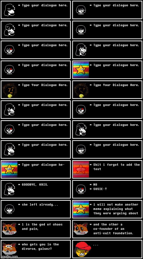 (dont worry, they arent divorcing.) | image tagged in memes,deltarune | made w/ Imgflip meme maker