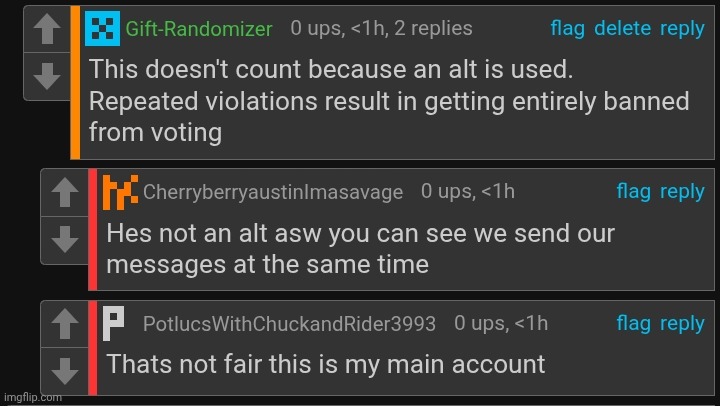 Same user for both accs? | made w/ Imgflip meme maker
