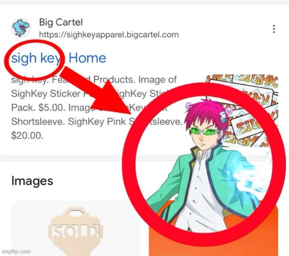 sigh key kay | image tagged in tdlosk,the disaterous life of saiki k | made w/ Imgflip meme maker