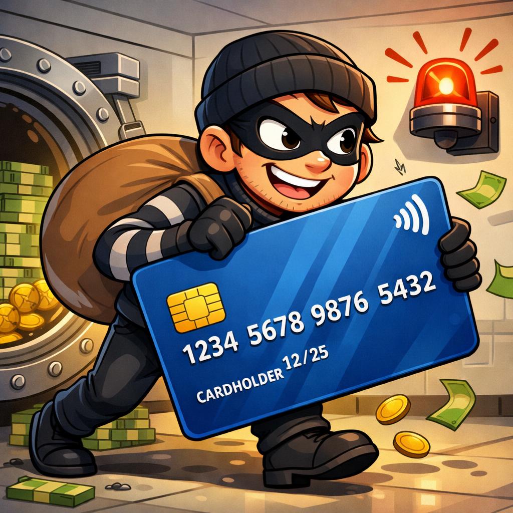 character stealing bank card Blank Meme Template