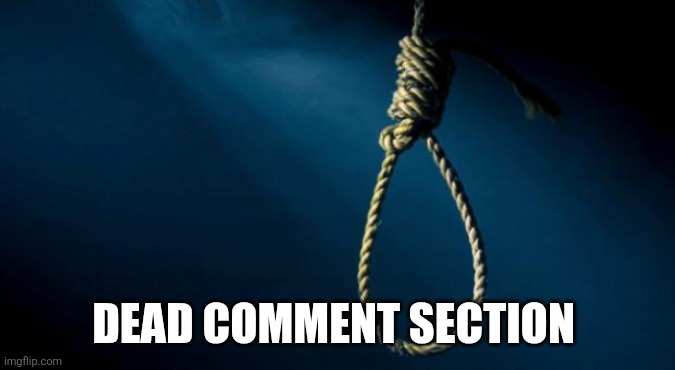 Noose | DEAD COMMENT SECTION | image tagged in noose | made w/ Imgflip meme maker