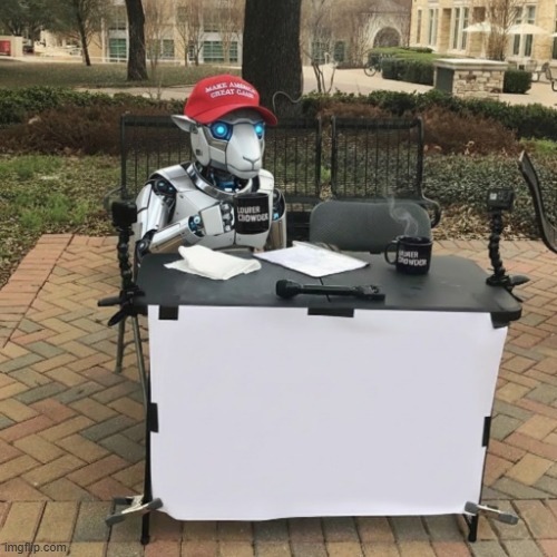 CHANGE MY AI MIND | image tagged in change my mind ai sheep,maga,trump,change my mind,change my mind crowder,you can't change my mind | made w/ Imgflip meme maker