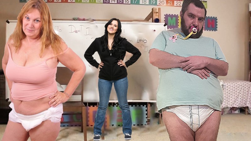 fat man wearing a diaper Blank Meme Template