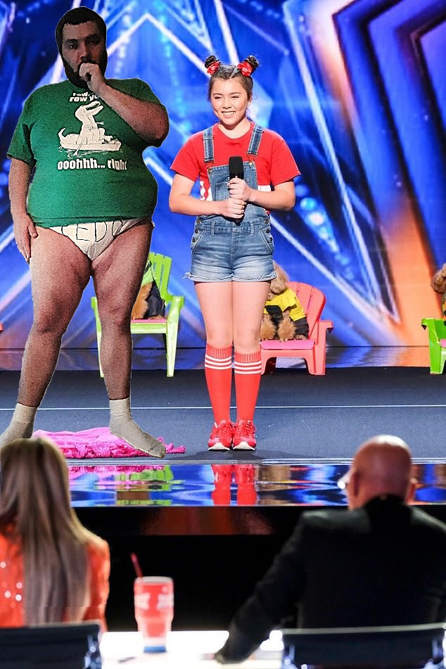 fat man wearing a diaper Blank Meme Template