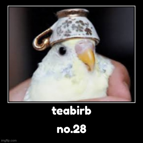 teabirb | no.28 | image tagged in funny,demotivationals | made w/ Imgflip demotivational maker