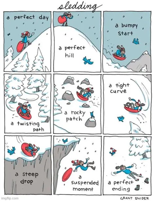 image tagged in winter,sled,sledding,adventure | made w/ Imgflip meme maker