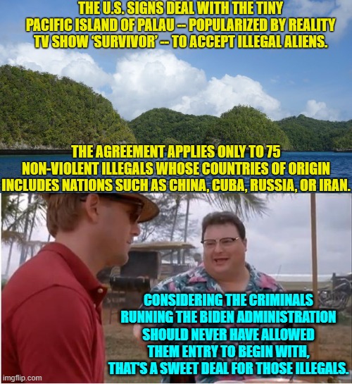 I bet the left will complain about this. | CONSIDERING THE CRIMINALS RUNNING THE BIDEN ADMINISTRATION SHOULD NEVER HAVE ALLOWED THEM ENTRY TO BEGIN WITH, THAT'S A SWEET DEAL FOR THOSE ILLEGALS. | image tagged in see nobody cares | made w/ Imgflip meme maker