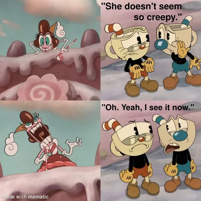 She Doesn't Seem So Creepy Blank Meme Template