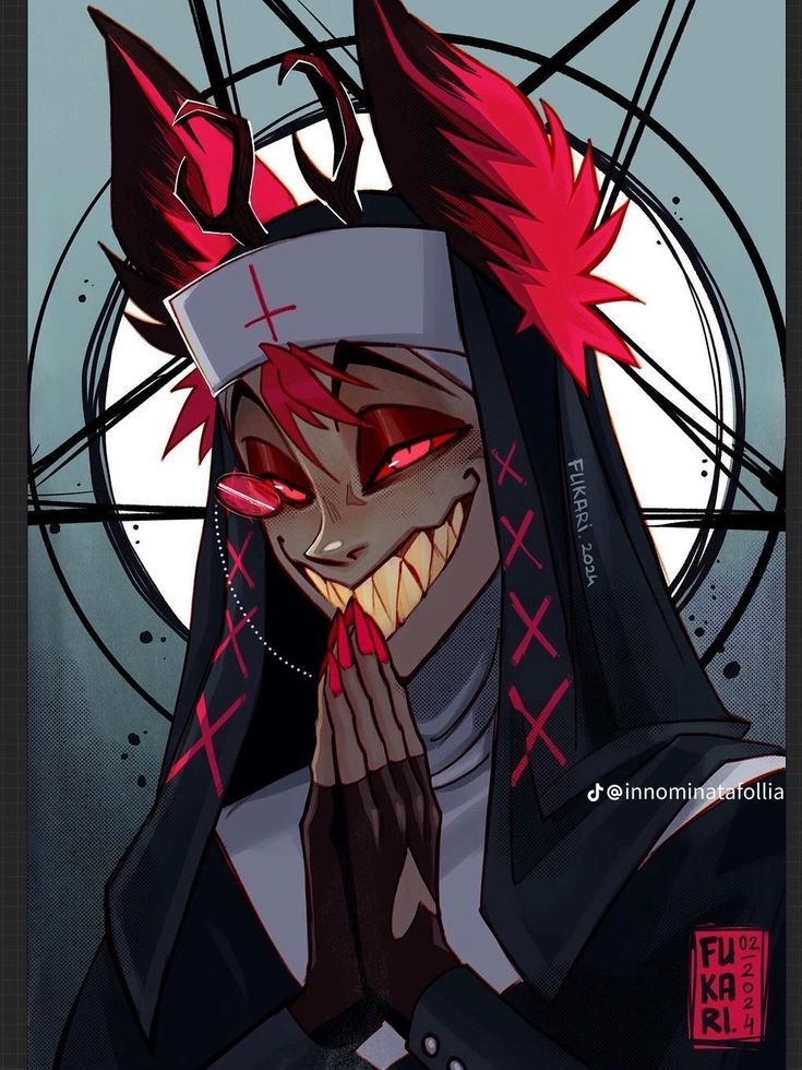 Alastor Nun (Hazbin Hotel) Blank Meme Template