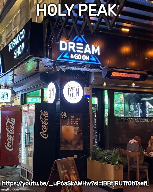 dream and goon | HOLY PEAK; https://youtu.be/_uP6aSkAWHw?si=lBBtjRUTf0bTsefL | image tagged in dream and goon | made w/ Imgflip meme maker