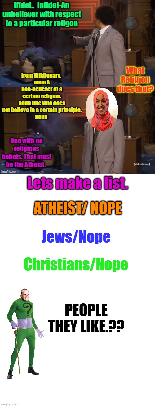 It's a complicated problem ,but no one really wants to solve it not even Nancy. . | Lets make a list. ATHEIST/ NOPE; Jews/Nope; Christians/Nope; PEOPLE THEY LIKE.?? | image tagged in blank white template | made w/ Imgflip meme maker