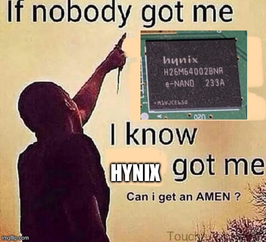 If nobody got me, I know Hynix got me! | HYNIX | image tagged in if nobody got me blank,wii u,nintendo,hynix | made w/ Imgflip meme maker