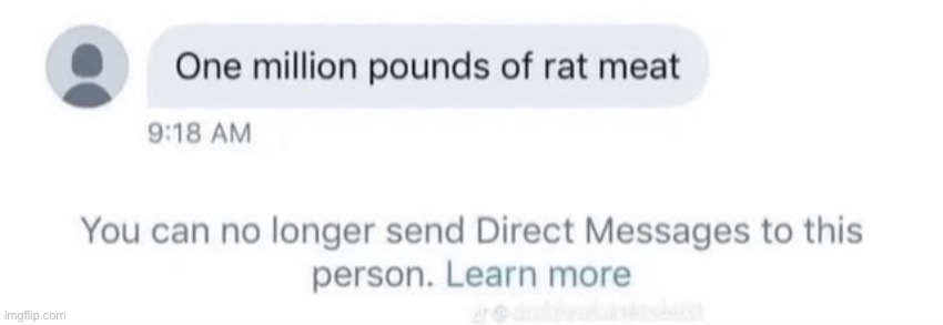 One million pounds of rat meat | made w/ Imgflip meme maker