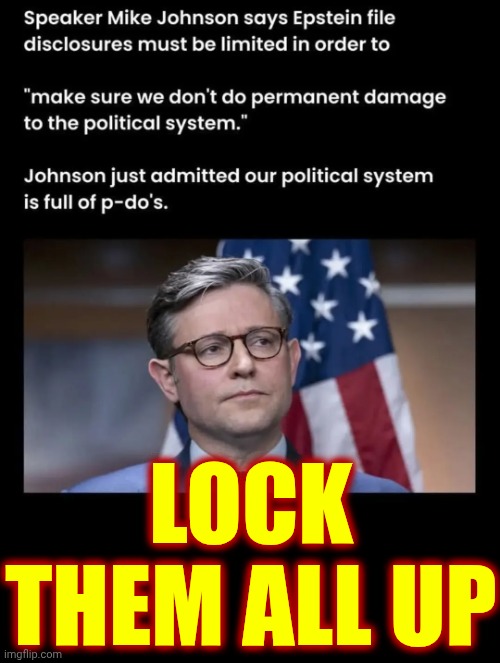 Lock Them ALL Up!  Stop Protecting Them!! | LOCK THEM ALL UP | image tagged in memes,lock him up,trump unfit unqualified dangerous,special kind of stupid,maga,conservative hypocrisy | made w/ Imgflip meme maker
