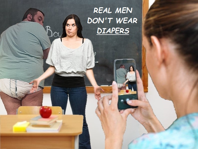 Fat man wearing a diaper sex Blank Meme Template