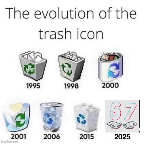 the evolution of the trash icon | image tagged in the evolution of the trash icon | made w/ Imgflip meme maker