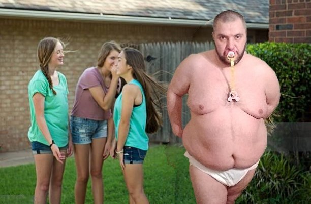 Fat man wearing a diaper sex Blank Meme Template