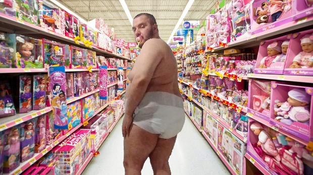 Fat man wearing a diaper sex Blank Meme Template