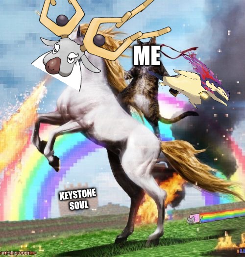 My Pokémon Legends Arceus experience | ME; KEYSTONE SOUL | image tagged in memes,welcome to the internets | made w/ Imgflip meme maker