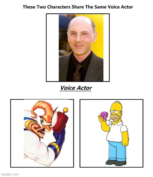 Dan Castellaneta | image tagged in same voice actor,dan castellaneta,earthworm jim,the simpsons,20th century fox | made w/ Imgflip meme maker