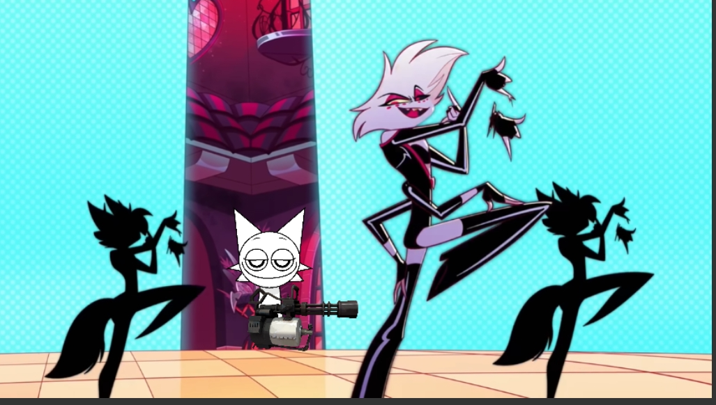 Wenda hunting down angel dust Blank Meme Template