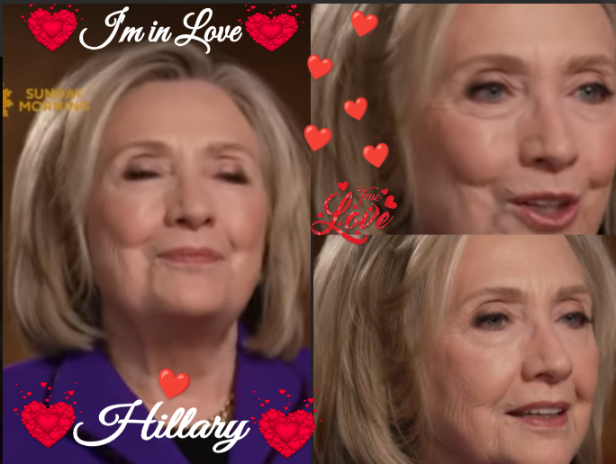 Hillary Heart Throb I'm in Love Blank Meme Template