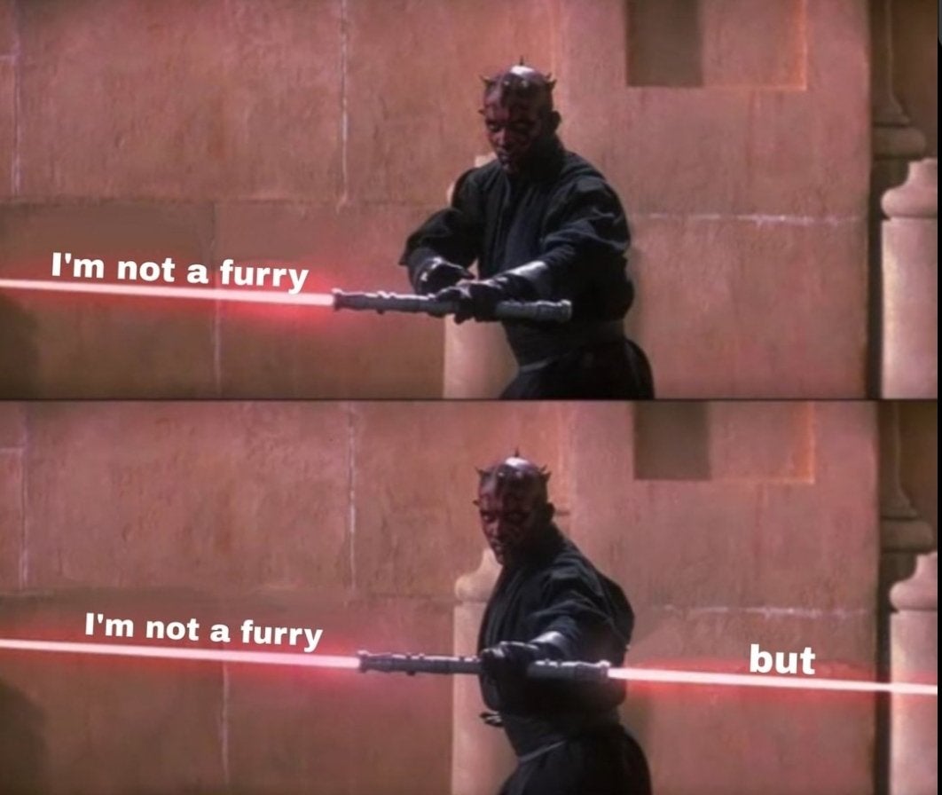 High Quality I'm Not a Furry... But... Blank Meme Template