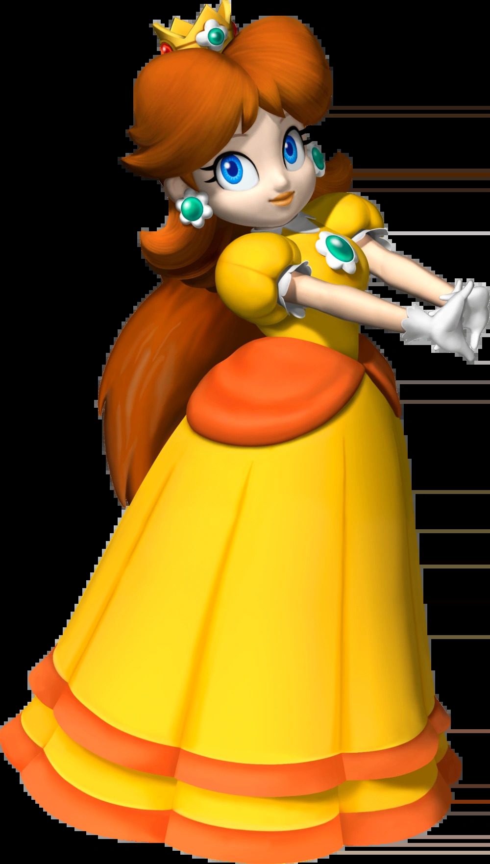 Long Haired Princess Daisy Blank Meme Template
