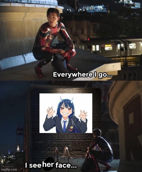 Everywhere I Go I See Her Face | image tagged in everywhere i go i see her face | made w/ Imgflip meme maker