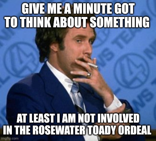 I don't believe you | GIVE ME A MINUTE GOT TO THINK ABOUT SOMETHING; AT LEAST I AM NOT INVOLVED IN THE ROSEWATER TOADY ORDEAL | image tagged in i don't believe you | made w/ Imgflip meme maker