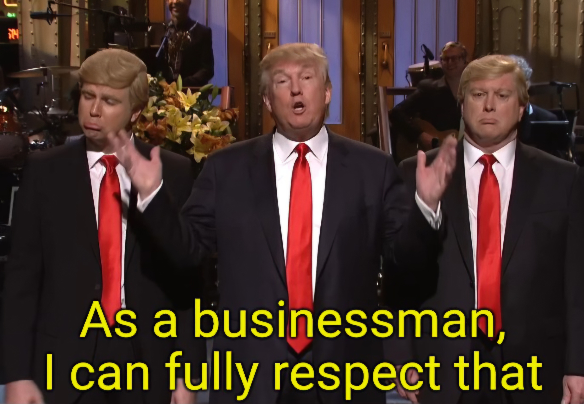 “As a businessman, I can fully respect that.” — D. Trump, 2015 Blank Meme Template
