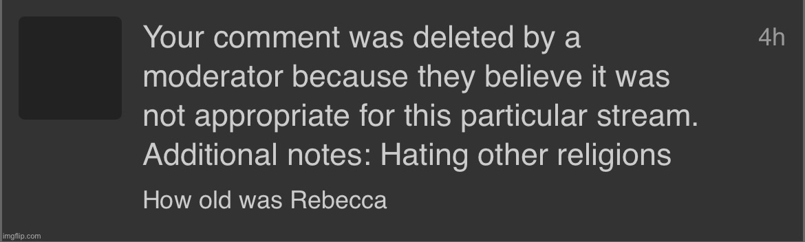 I wonder if the person who was being Islamophobic also got his comment deleted | made w/ Imgflip meme maker