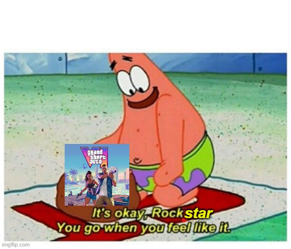 >insert title here< | star | image tagged in rocky patrick star,gta,gta 6,rockstar,spongebob,patrick star | made w/ Imgflip meme maker
