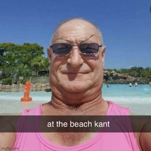at the beach kant | image tagged in at the beach kant | made w/ Imgflip meme maker