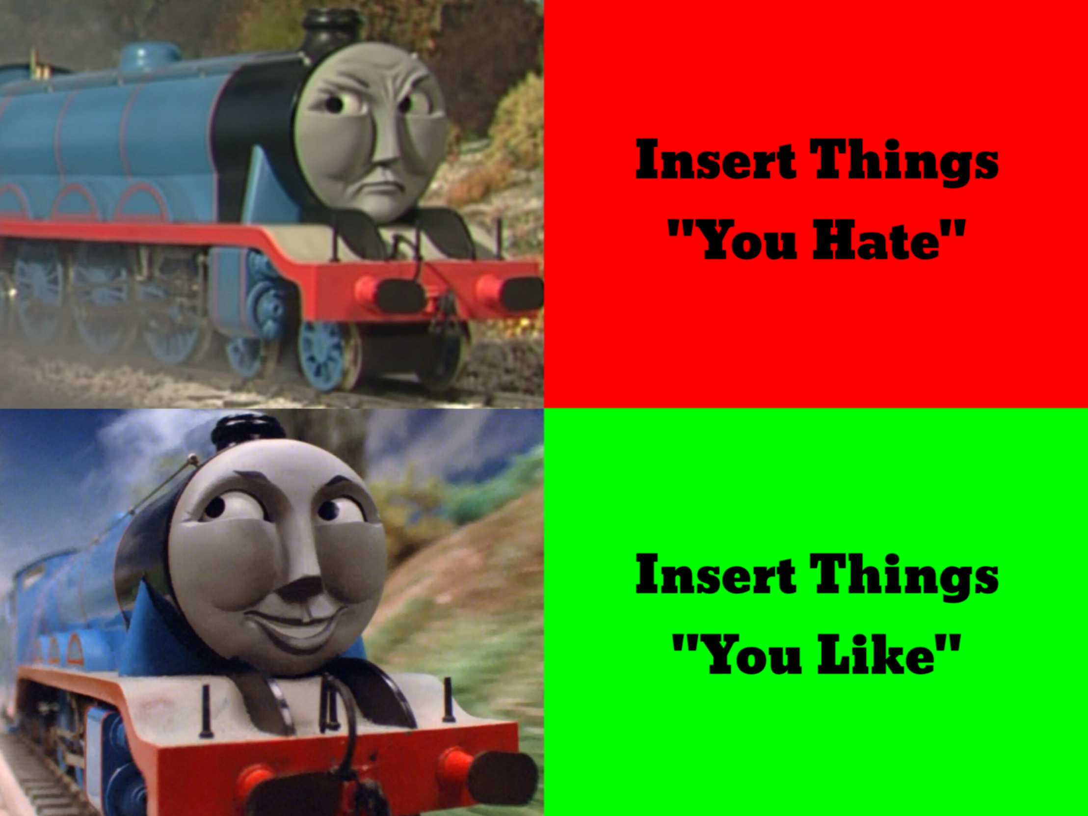 Gordon prefers LA Grinch over The Mean Pne Blank Meme Template