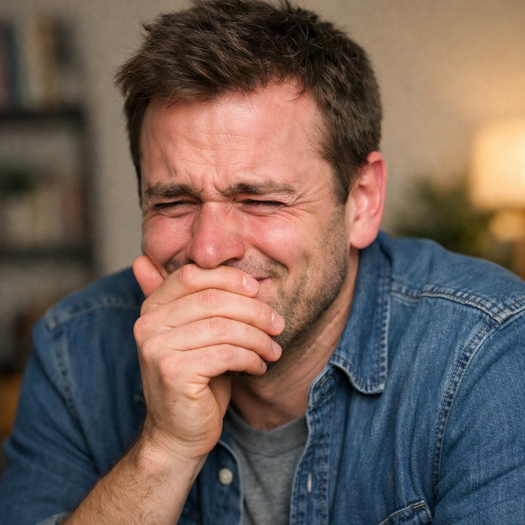 someone trying really hard not to laugh Blank Meme Template