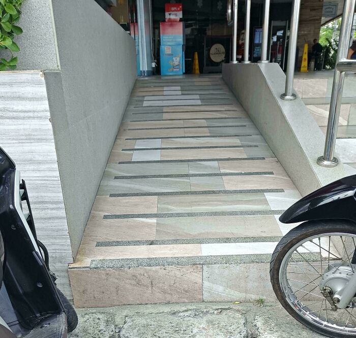Wheelchair ramp fail Blank Meme Template