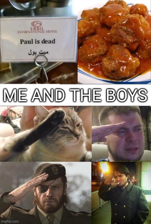 ME AND THE BOYS | image tagged in ozon's salute | made w/ Imgflip meme maker