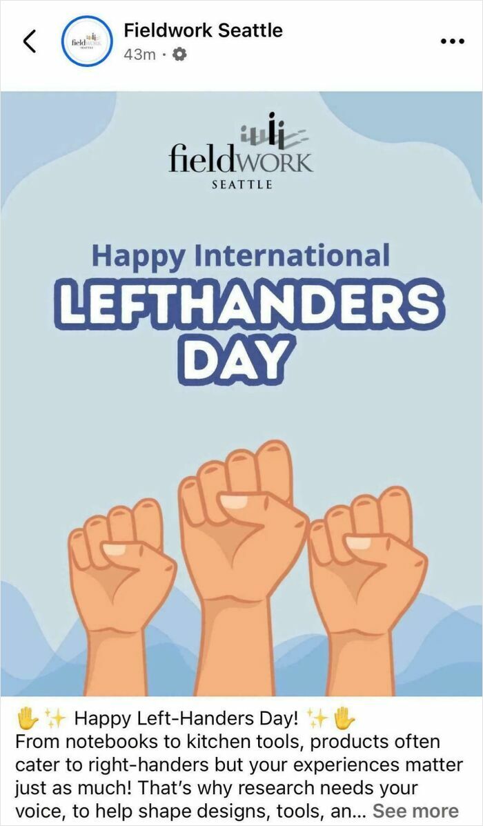 Lefthanders day fail Blank Meme Template