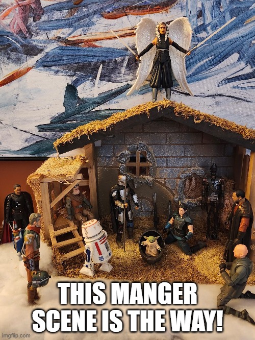 Star Wars Nativity | THIS MANGER SCENE IS THE WAY! | image tagged in nativity,star wars | made w/ Imgflip meme maker