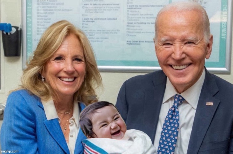 @CALJFREEMAN1 | image tagged in evil toddler,joe biden,maga,democrats,creepy joe biden,donald trump | made w/ Imgflip meme maker