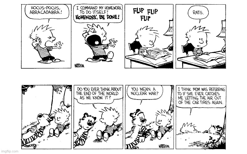 image tagged in calvin and hobbes,comics | made w/ Imgflip meme maker