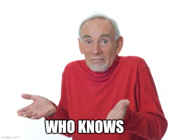 Old Man Shrugging | WHO KNOWS | image tagged in old man shrugging | made w/ Imgflip meme maker