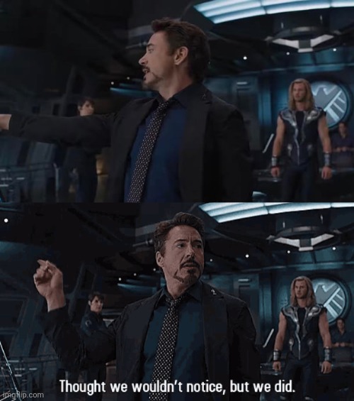 High Quality Thought we wouldn't notice, but we did Blank Meme Template