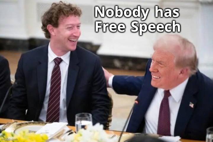 Censored to their own Demise | 𝐅𝐫𝐞𝐞 𝐒𝐩𝐞𝐞𝐜𝐡; 𝐍𝐨𝐛𝐨𝐝𝐲 𝐡𝐚𝐬 | image tagged in lizzie and donnie,censorship,mark lizaerdburg,tricky trump,maga in your pants | made w/ Imgflip meme maker