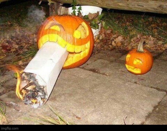 smoking pumpkin | image tagged in smoking pumpkin | made w/ Imgflip meme maker