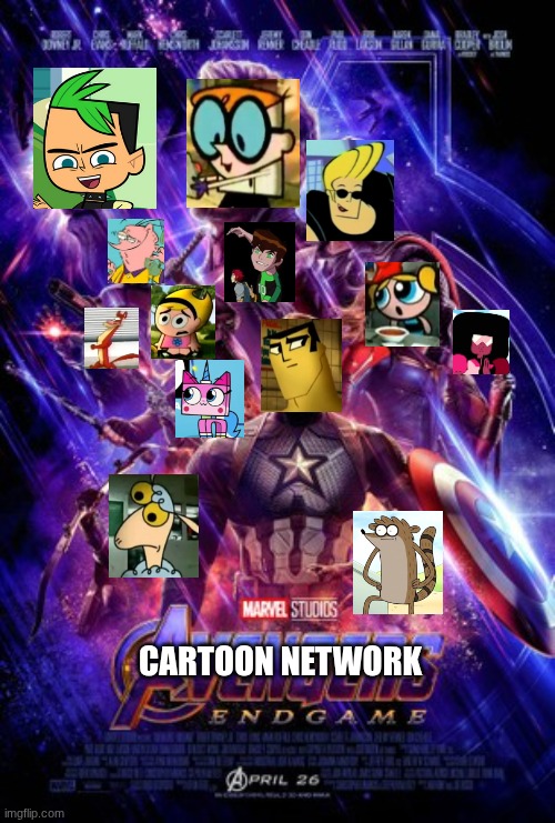 Cartoon Network Endgame poster | CARTOON NETWORK | image tagged in marvel cinematic universe,cartoon network,total drama | made w/ Imgflip meme maker