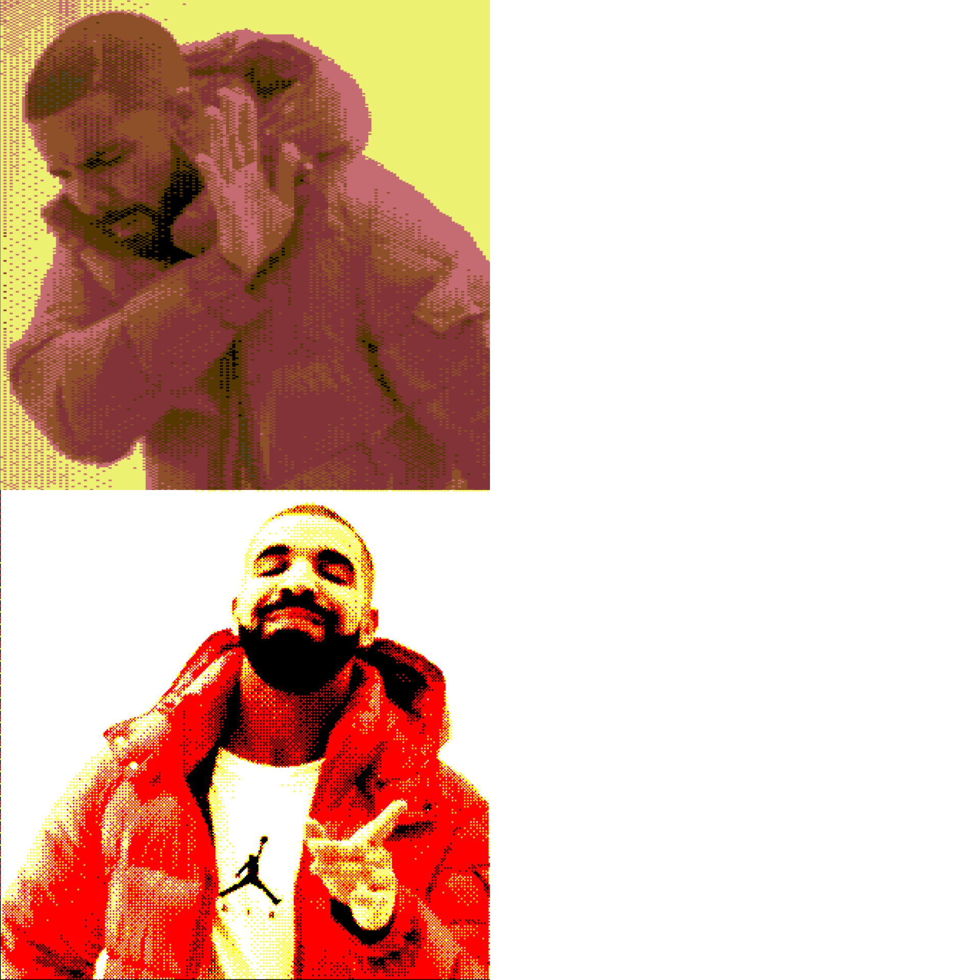 Drake 8 bit Blank Meme Template