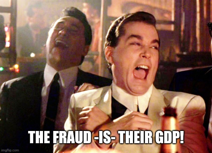 Good Fellas Hilarious Meme | THE FRAUD -IS- THEIR GDP! | image tagged in memes,good fellas hilarious | made w/ Imgflip meme maker